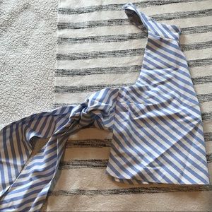 High neck halter top with open back